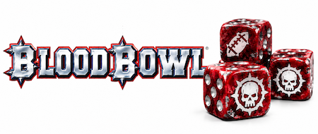 Blood Bowl dice and themed dice for individual teams